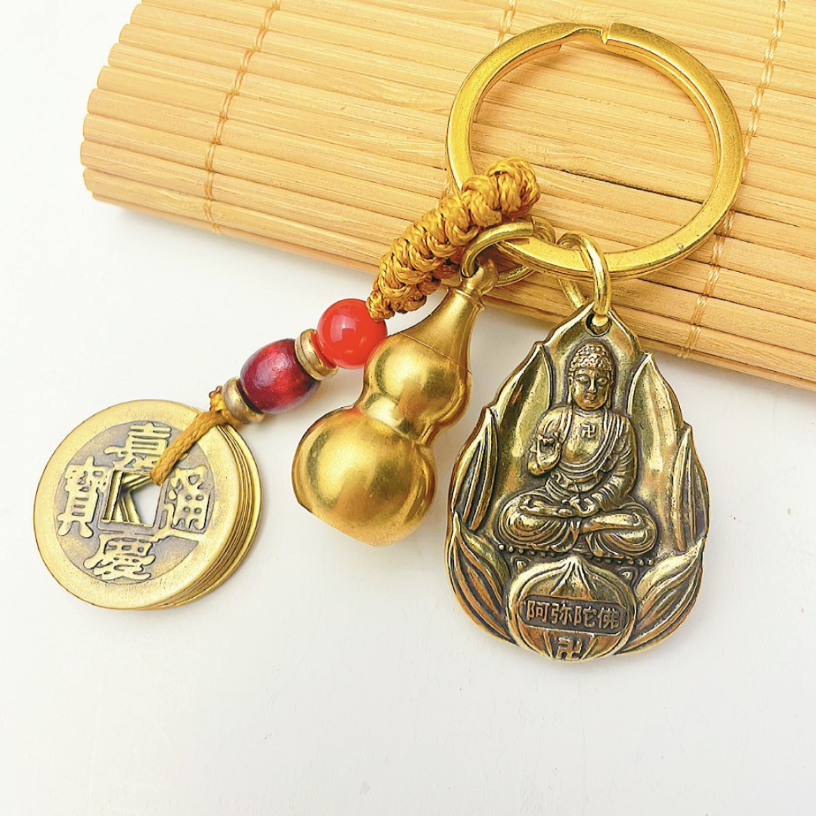 黄铜八大守护十二生肖守护钥匙扣挂件随身佩戴男女礼品