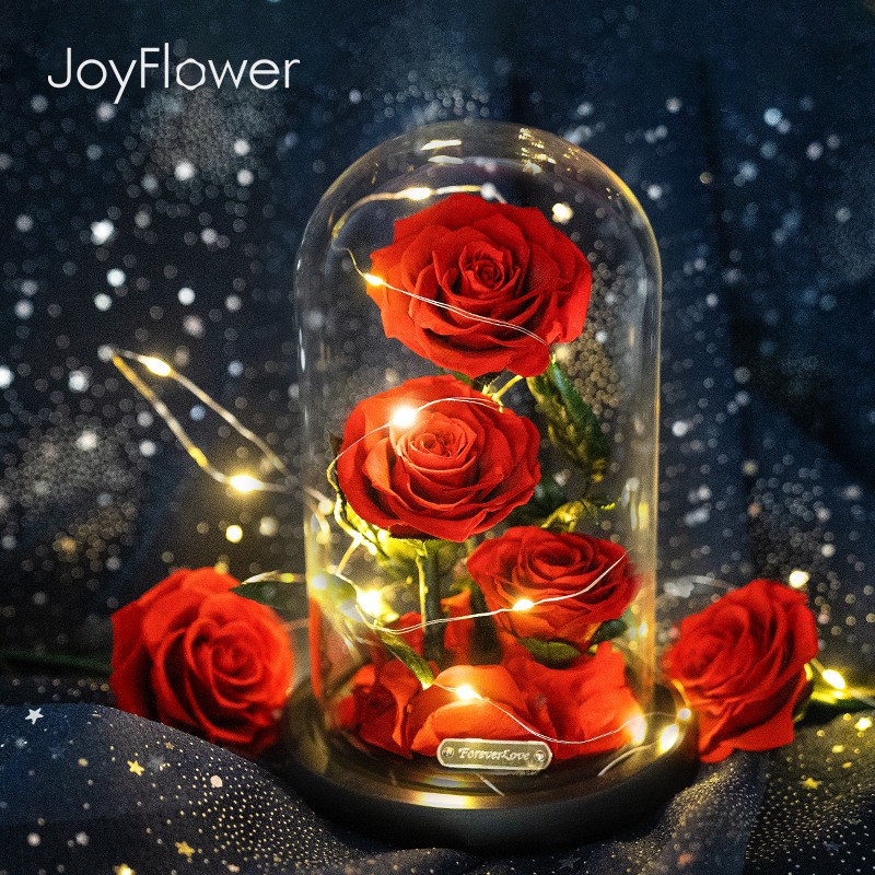 joyflower三生三世只爱你永生花礼盒真玫瑰生日情人节礼物送女友