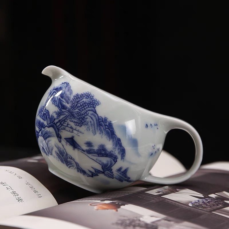 家用泡茶杯公道杯万里江山日式青瓷中式茶海分茶器功夫茶具配件