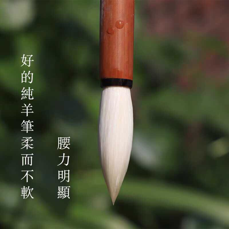 宿纯羊毫善琏湖笔中楷毛笔楷书隶书行书毛笔柔而不软软毫毛笔行家