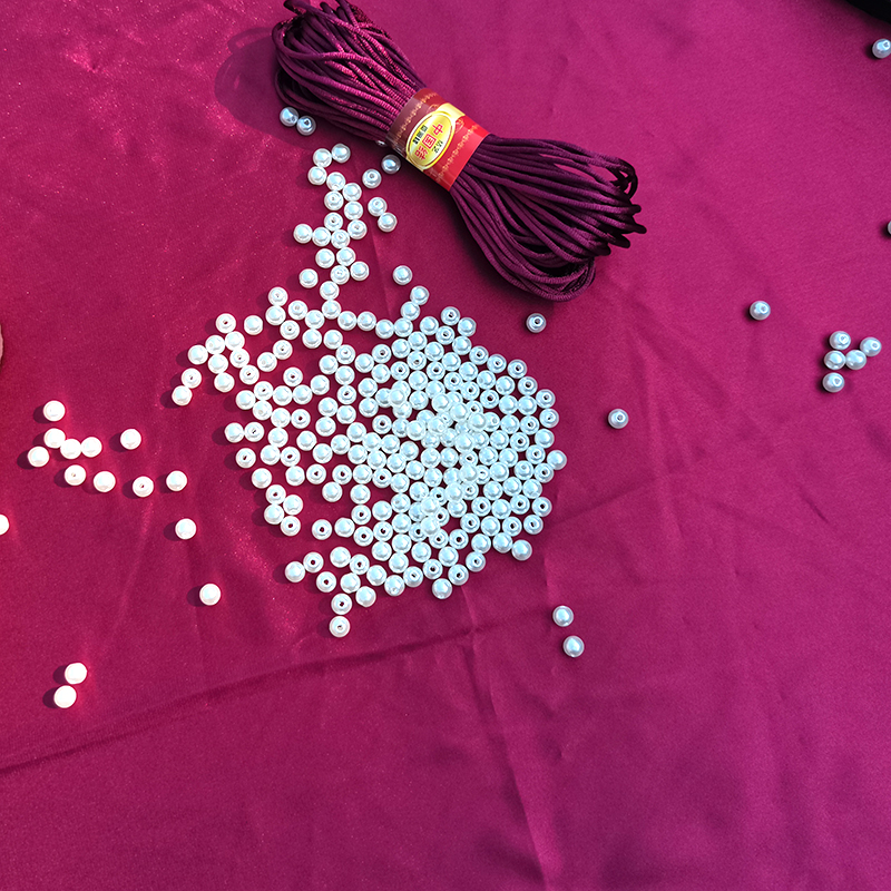 手工编织凉鞋仿珍珠8mm