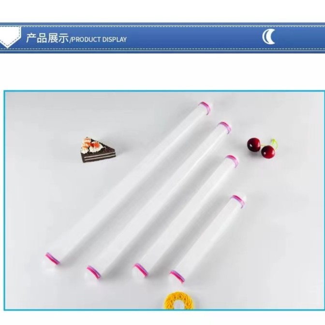 塑料pp擀面杖不粘面棒带圈粘土擀面杖擀面棍工具手工DIY面棍