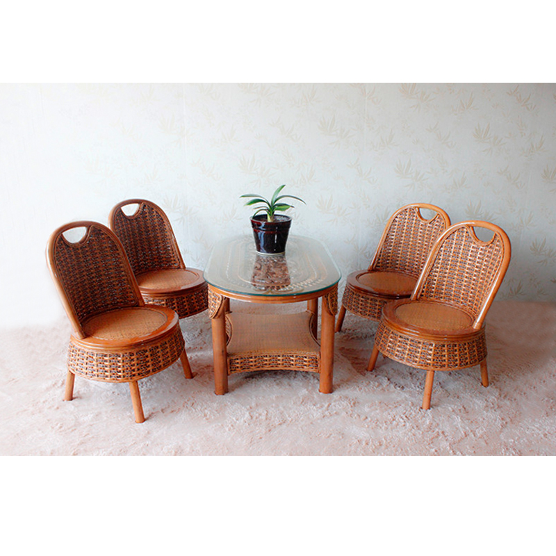 藤编织阳台茶桌椅客厅桌椅组合套装三件套藤椅靠背椅休闲椅滕椅子