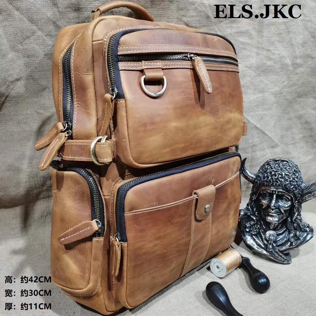 ELS.JKC品牌纯手工缝制双肩包