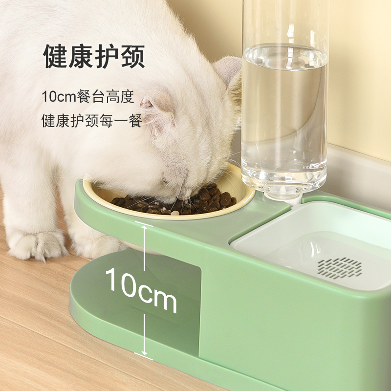 派可为不插电陶瓷喂食喝水器自动续水饮水碗家用防滑猫碗饭盆狗盆