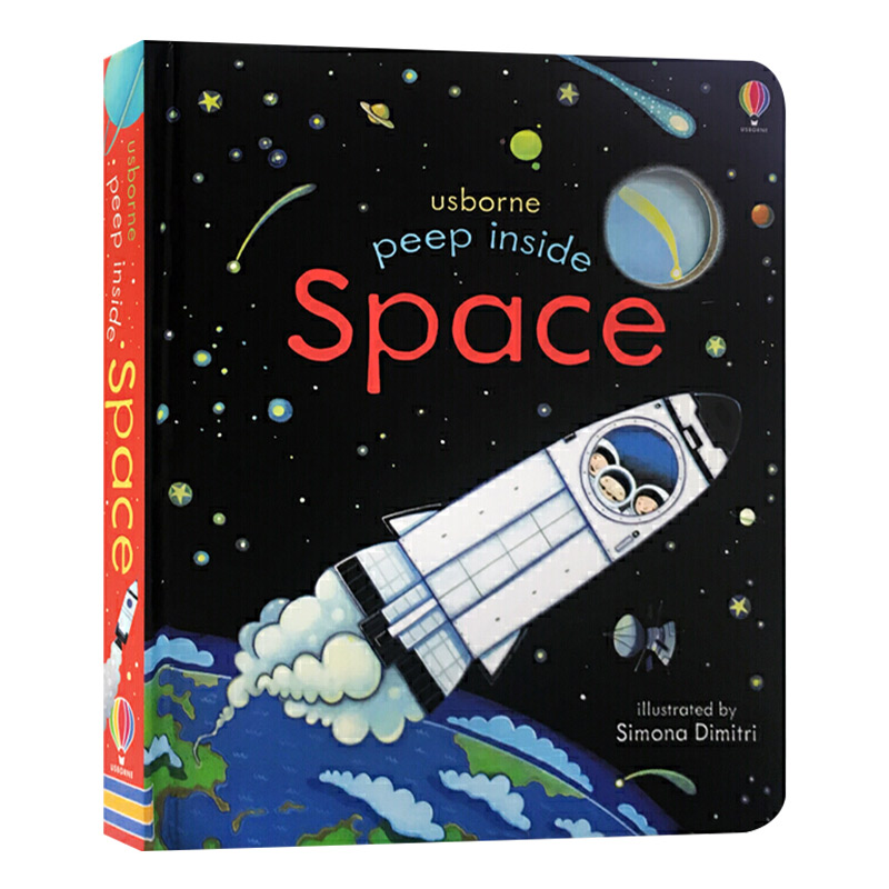 Usborne Peep Inside Space尤斯伯恩偷偷看里面系列 太空英文版