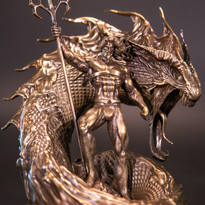 铸铜海王青铜摆件铜工艺品GK模型手办非奥格瑞玛纯铜墨生雕像