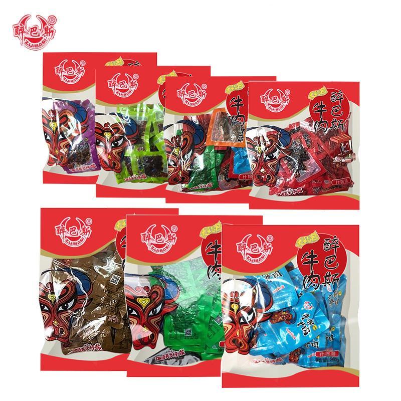 （批发）武胜特产醉巴斯混合麻辣芝麻五香手撕龙须什锦装500g
