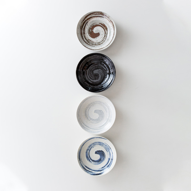 同合日本进口美浓烧深盘日式复古精致多用陶瓷餐具家用沙拉盘子