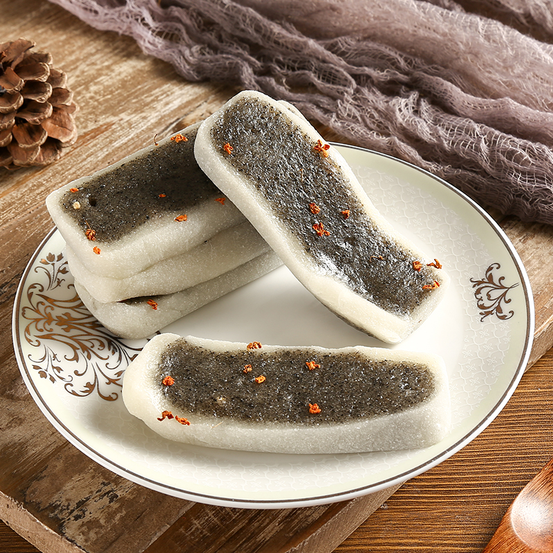 温州特产美食小吃代餐传统手工糯米糕点心黑芝麻软糕零食休闲180g
