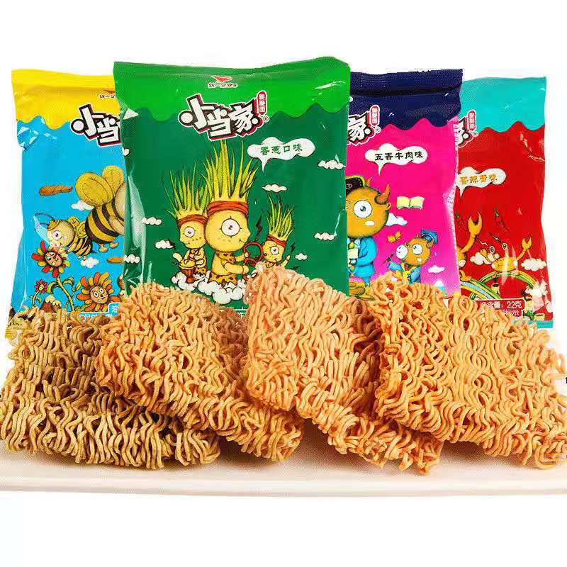统一小当家干脆面整箱美味方便面童年怀旧零食20克/包--24包/48包