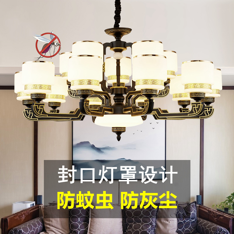 新中式吊灯  家用客厅大气餐厅复式酒店大厅字母吊灯多尺寸-2069