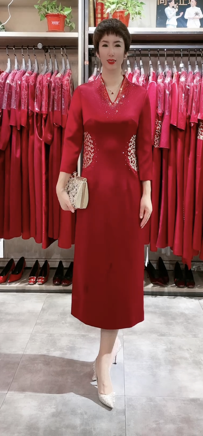 9051Q喜妈妈礼服标准码