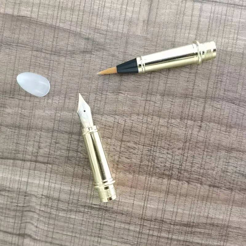 红木纹钢笔式毛笔替换笔头，小楷笔软毛毛笔笔头+小楷笔钢笔笔头。