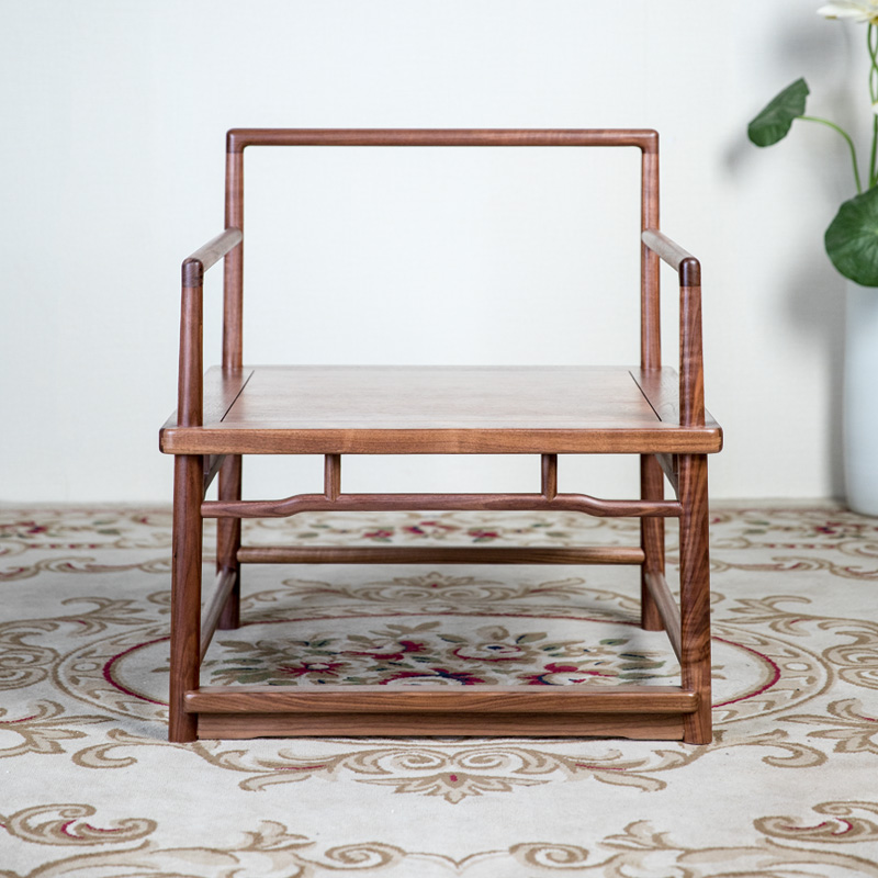 南天门家具生活馆北美黑胡桃木禅意打坐椅中式茶椅